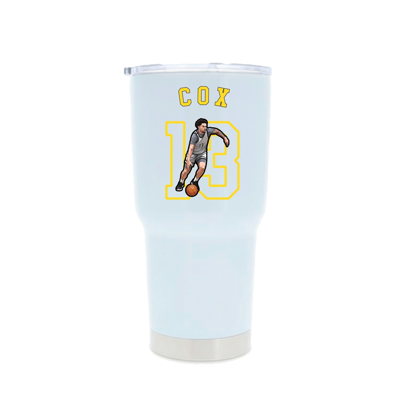 30oz Stainless Steel Tumbler — Shirsey Arch in White