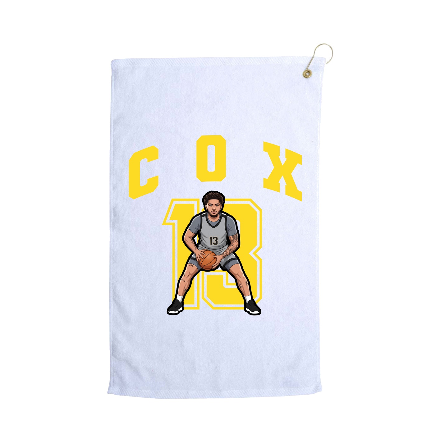 Golf Towel — Number in White