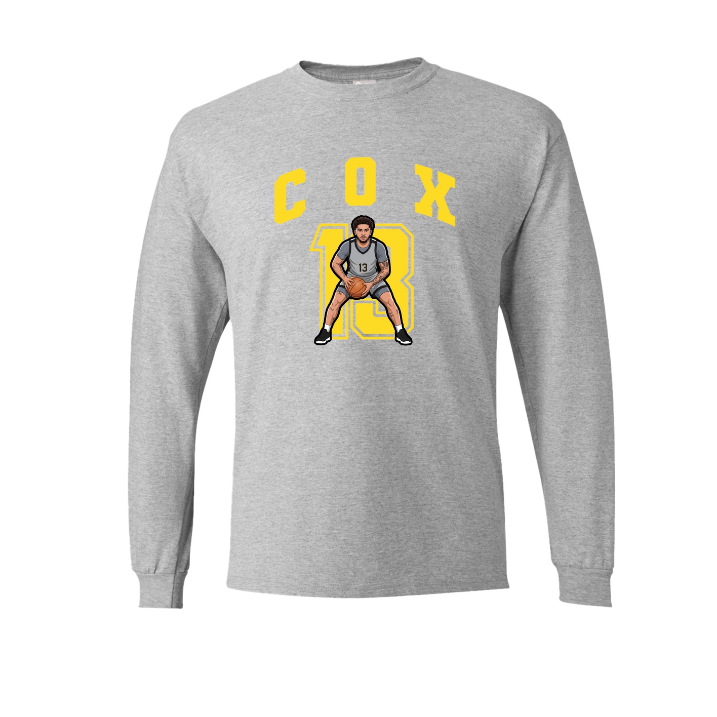 Long Sleeve Tee — Number in Grey