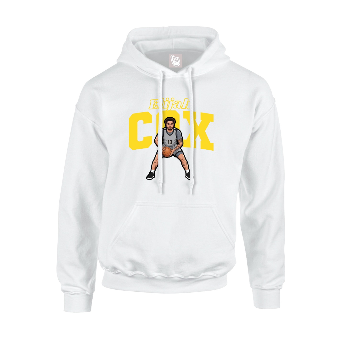 Hoodie — Name Arch in White