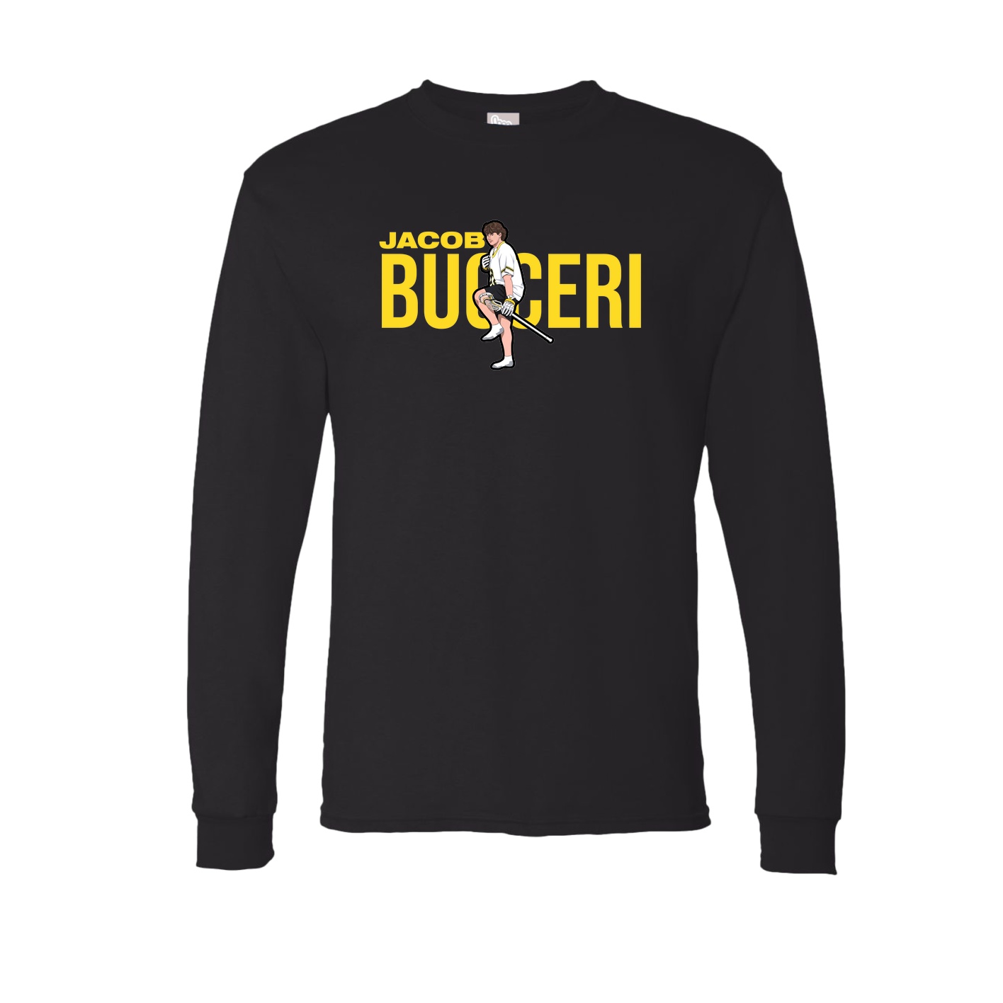 Long Sleeve Tee — Player Name in Black