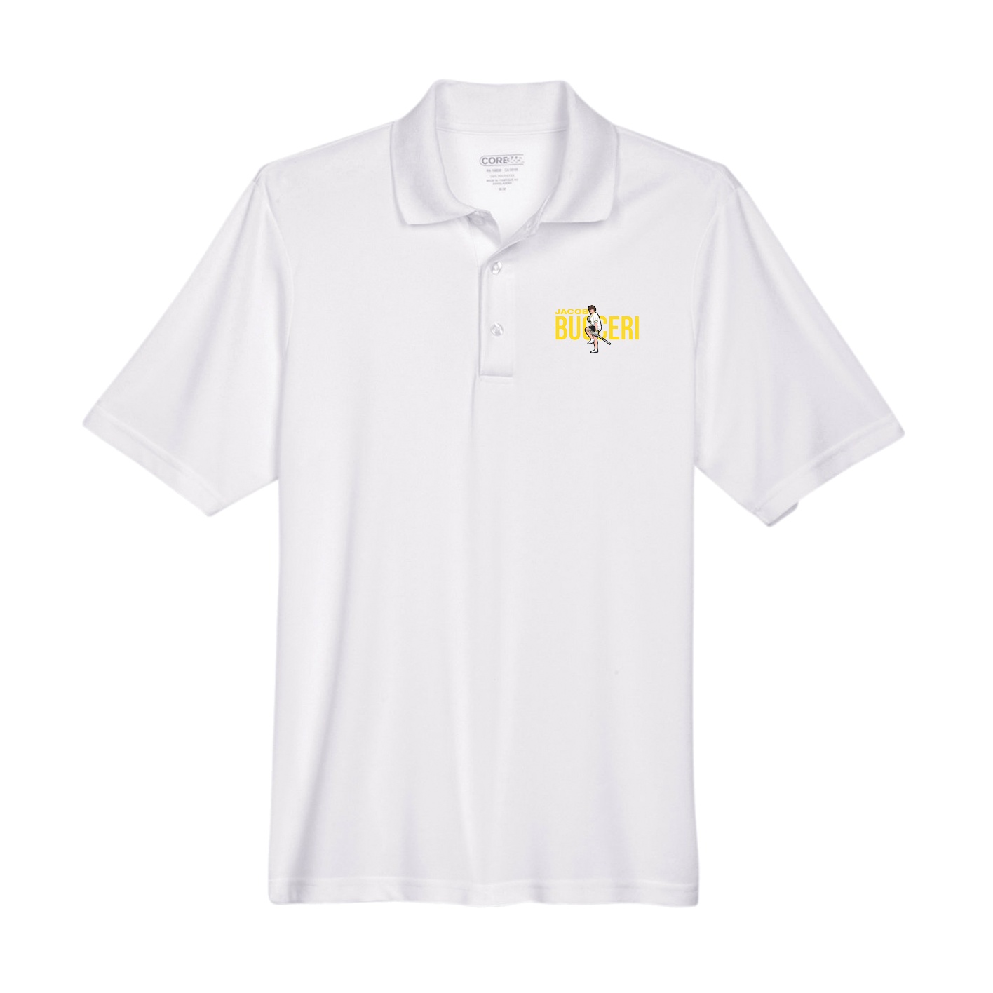 Performance Polo — Player Name in White