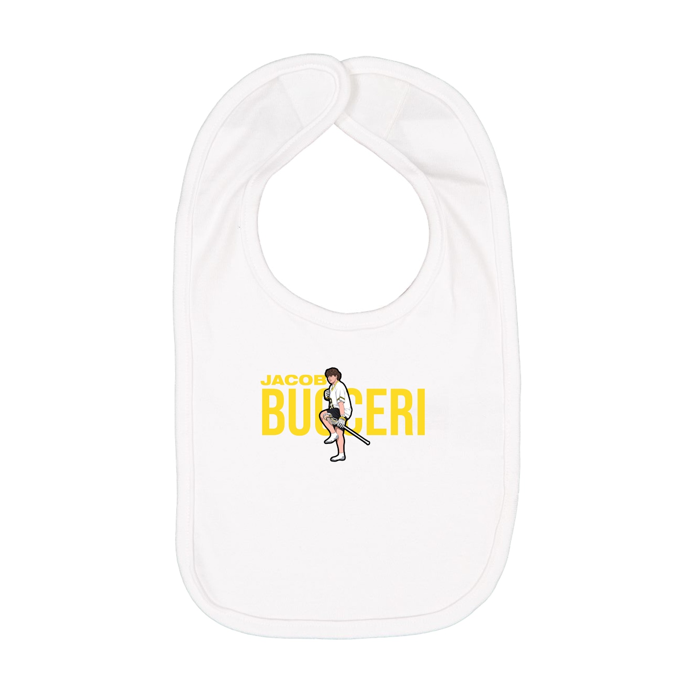 Infant Bib — Player Name in White