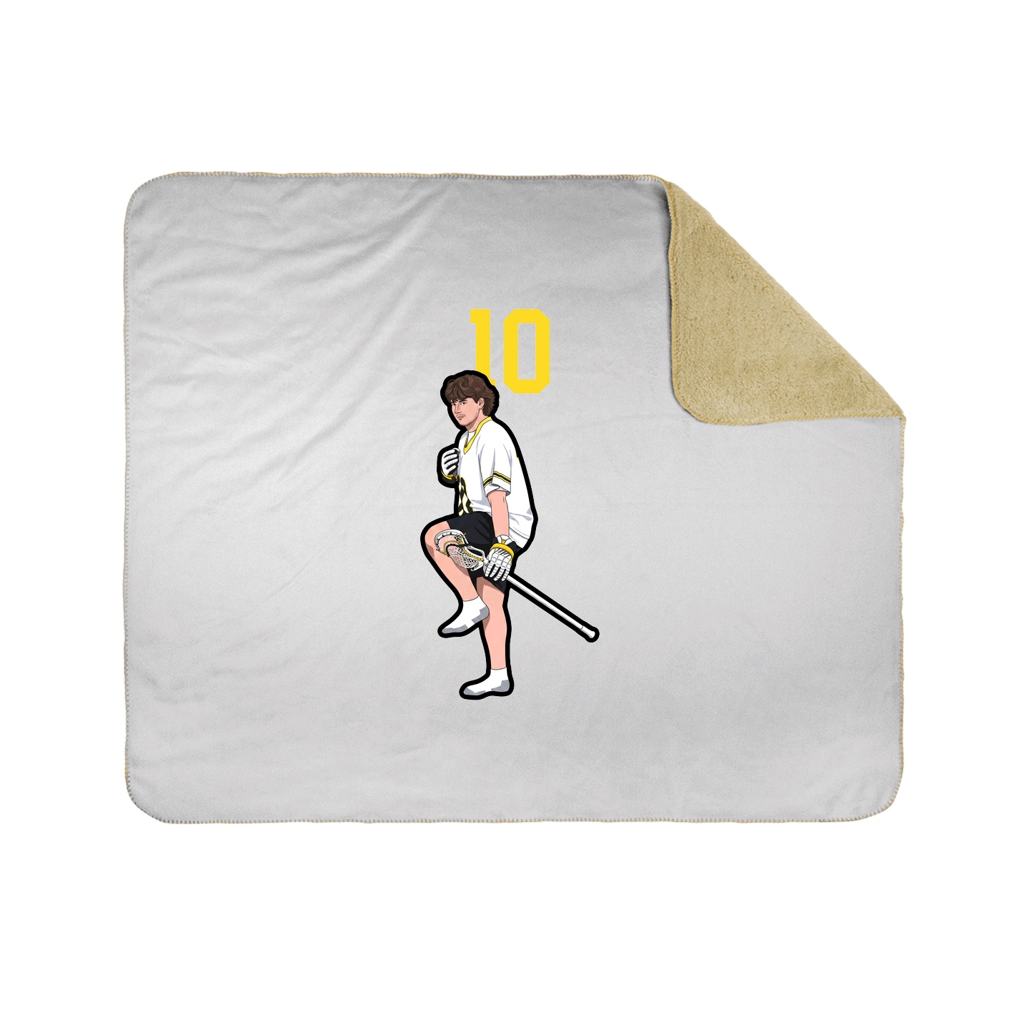 Throw Blanket — Number Top in White