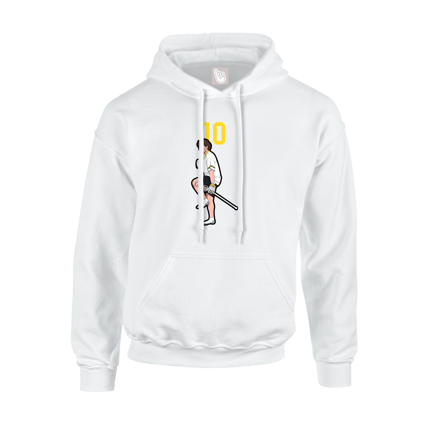 Hoodie — Number Top in White