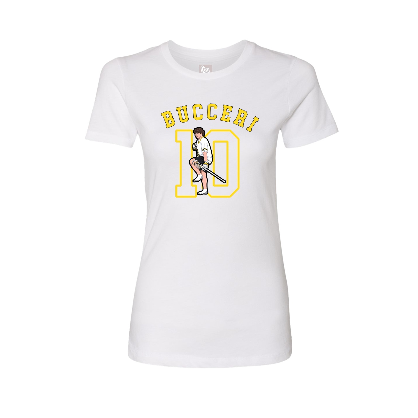 Fitted Women's Tee — Shirsey Arch in White