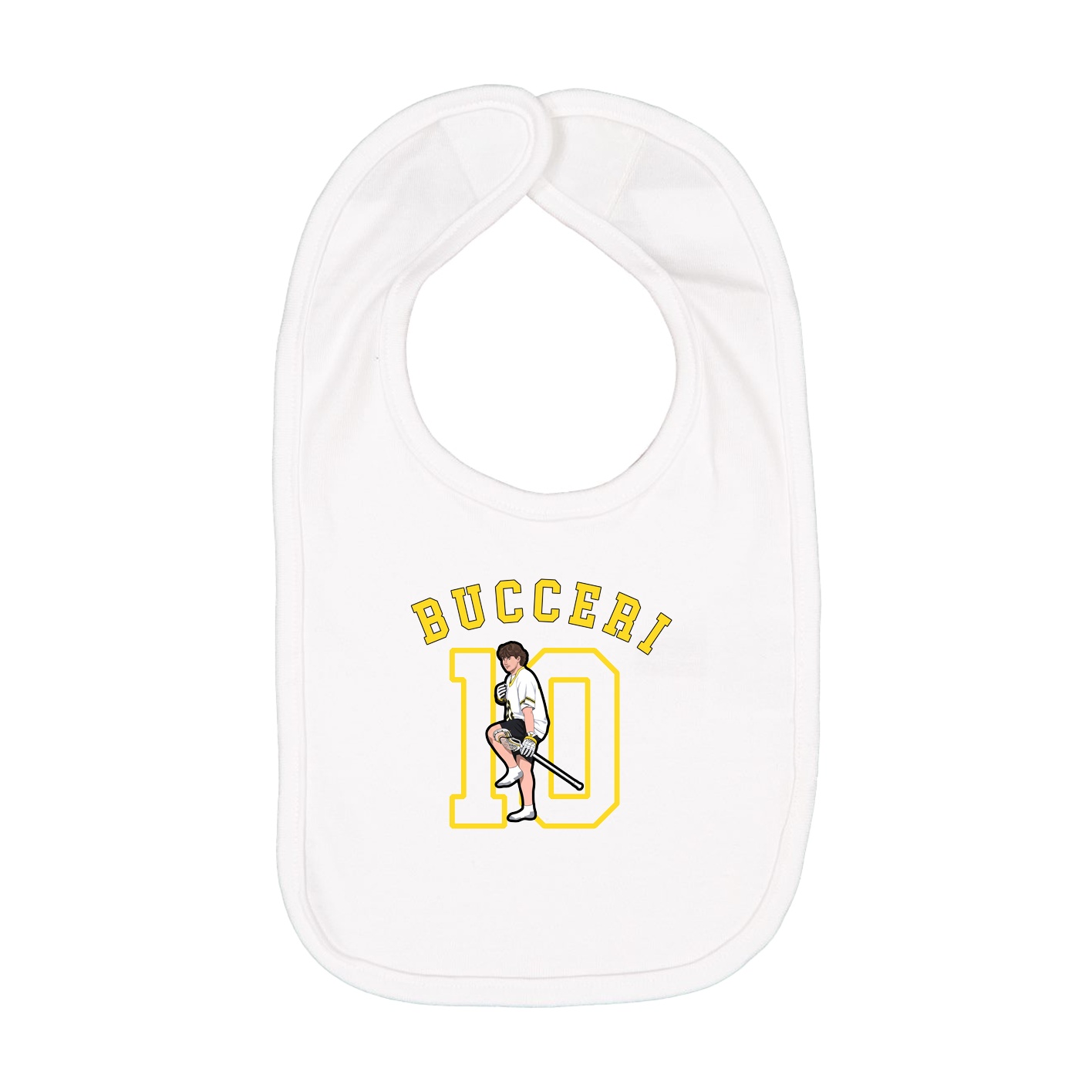 Infant Bib — Shirsey Arch in White