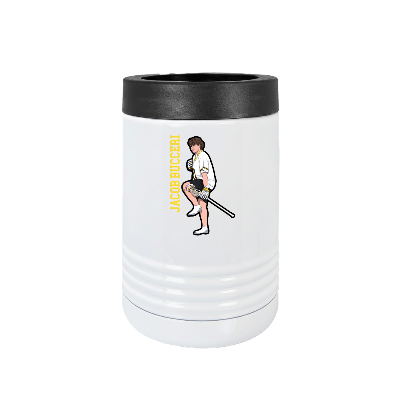 Beverage Holder — Name Vertical in White