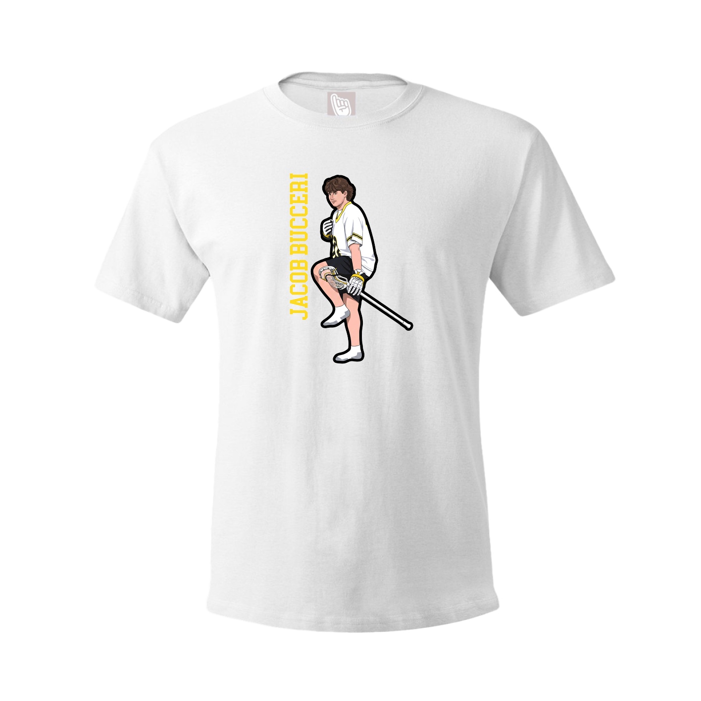 Youth Tee — Name Vertical in White