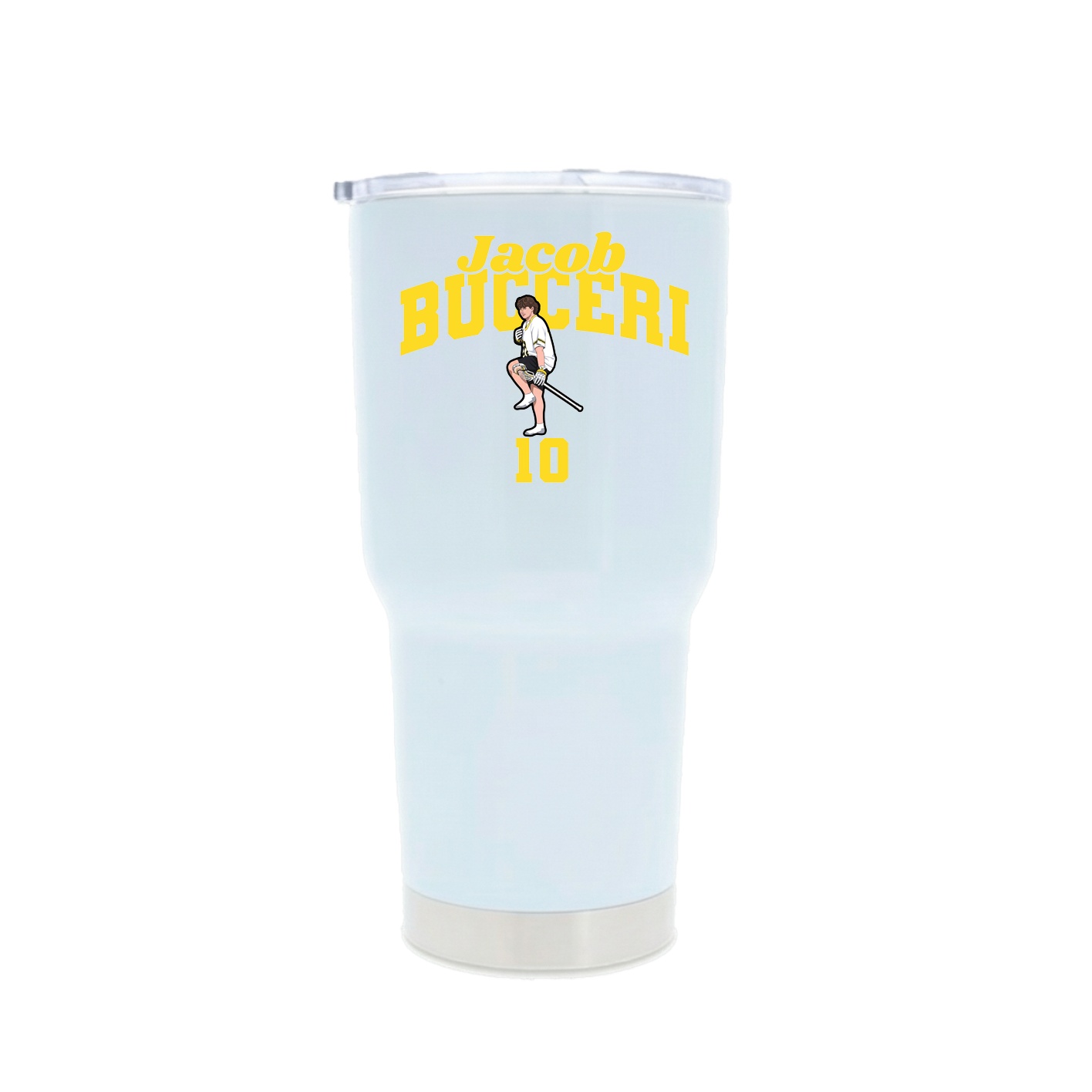 30oz Stainless Steel Tumbler — Signature Arch in White