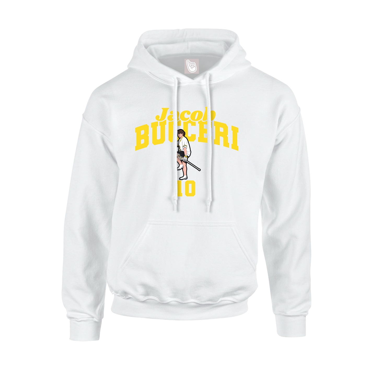 Hoodie — Signature Arch in White