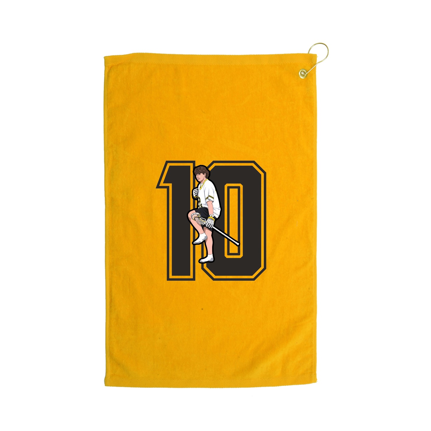 Golf Towel — Number in Gold