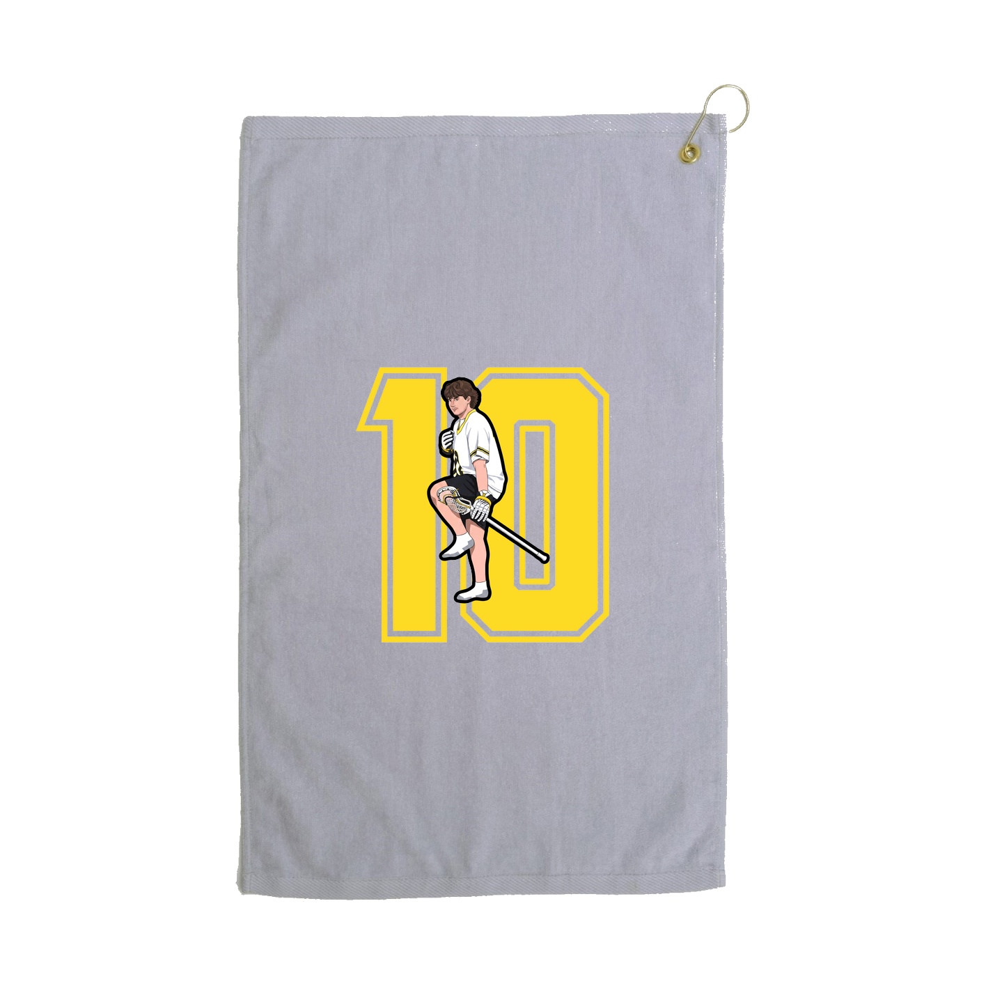 Golf Towel — Number in Grey