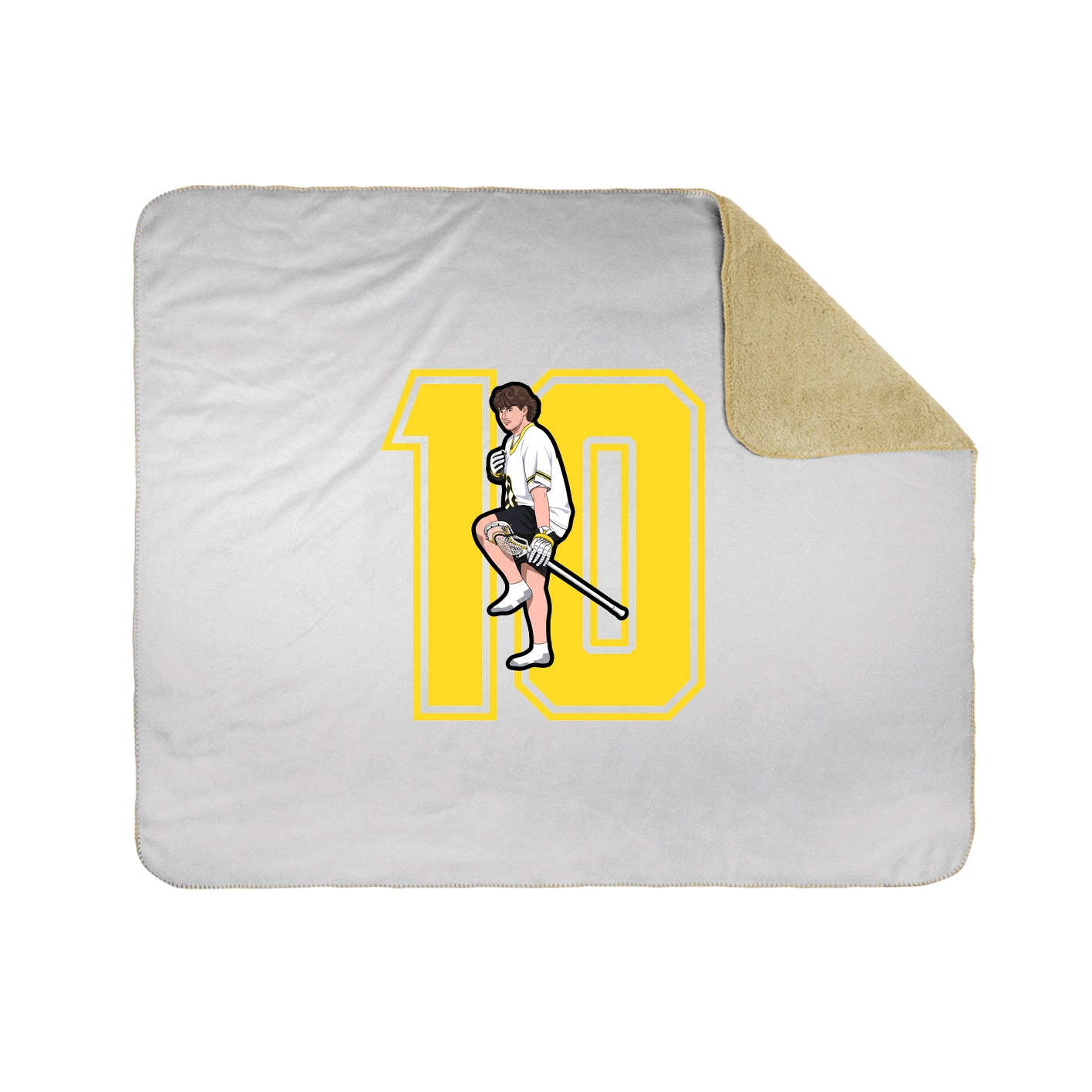 Throw Blanket — Number in White
