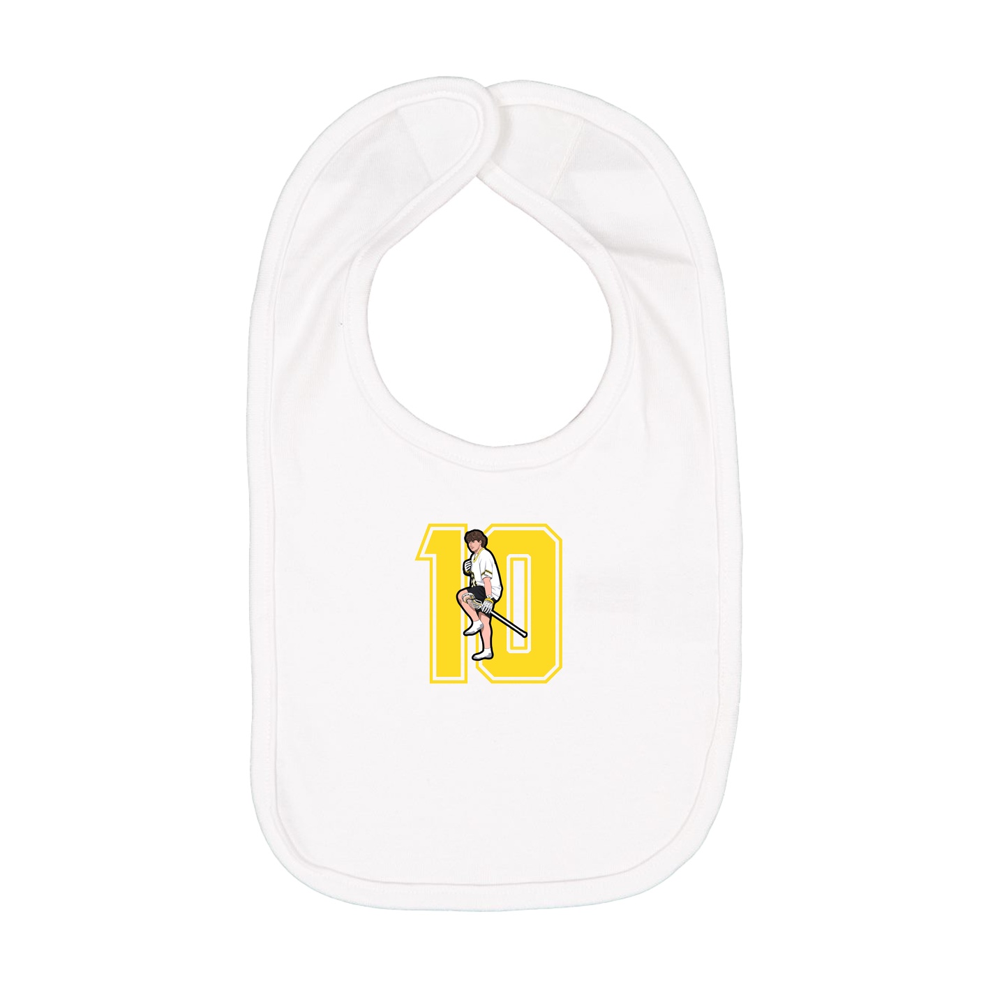 Infant Bib — Number in White