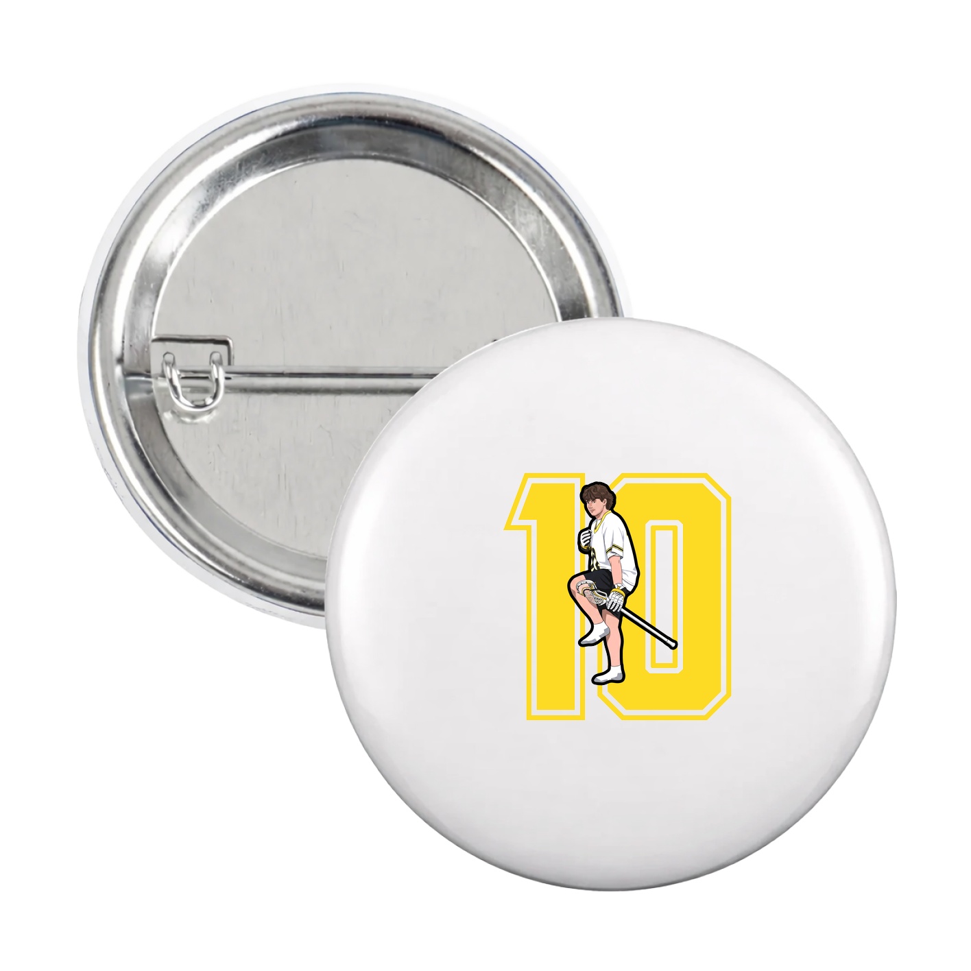 Game Day Button — Number in White