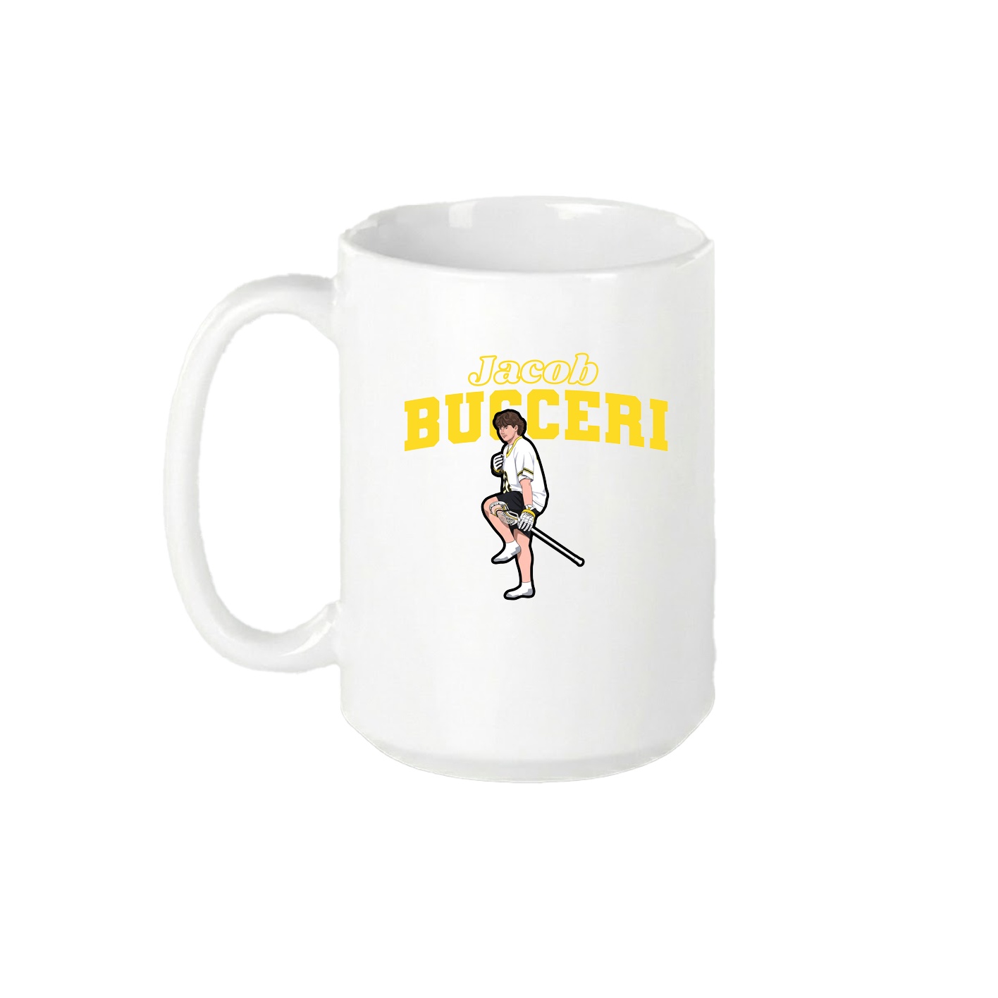 15oz Coffee Mug — Name Arch in White