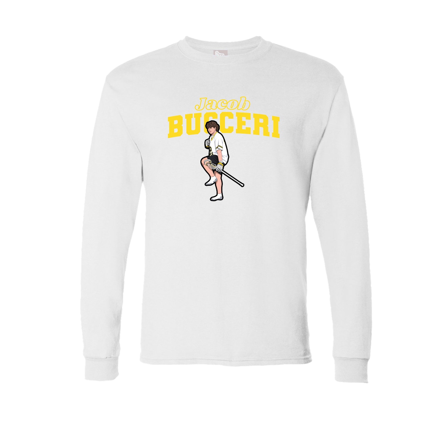 Long Sleeve Tee — Name Arch in White