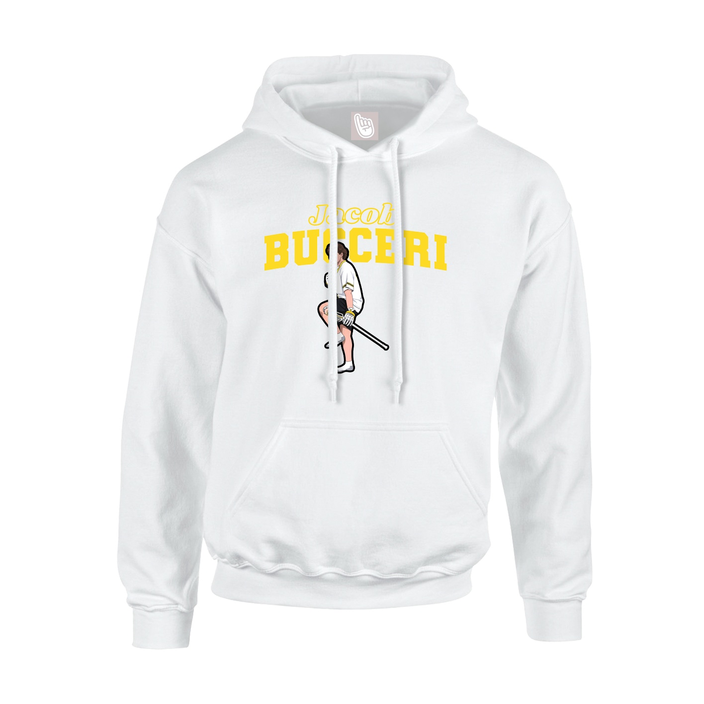 Hoodie — Name Arch in White