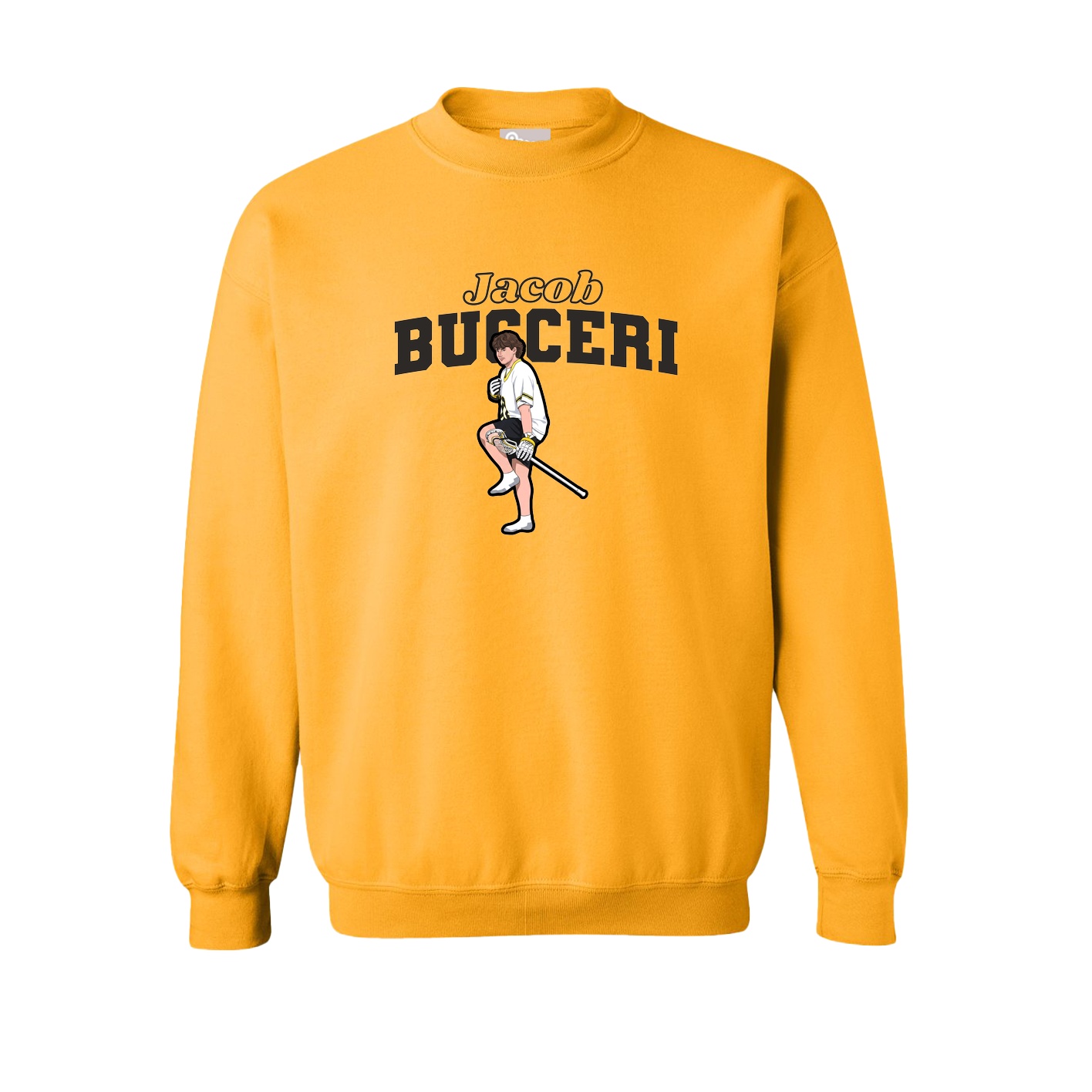 Fleece Crew — Name Arch in Gold