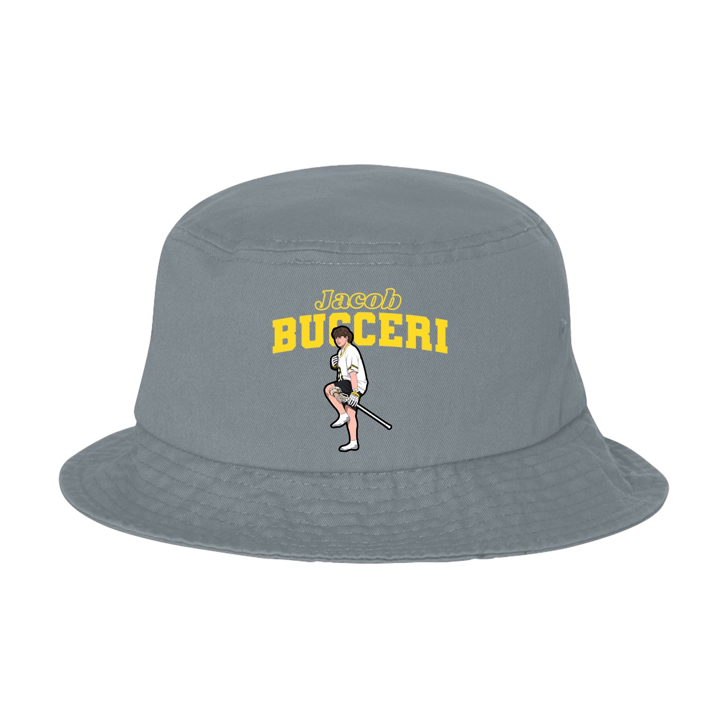 Bucket Cap — Name Arch in Grey