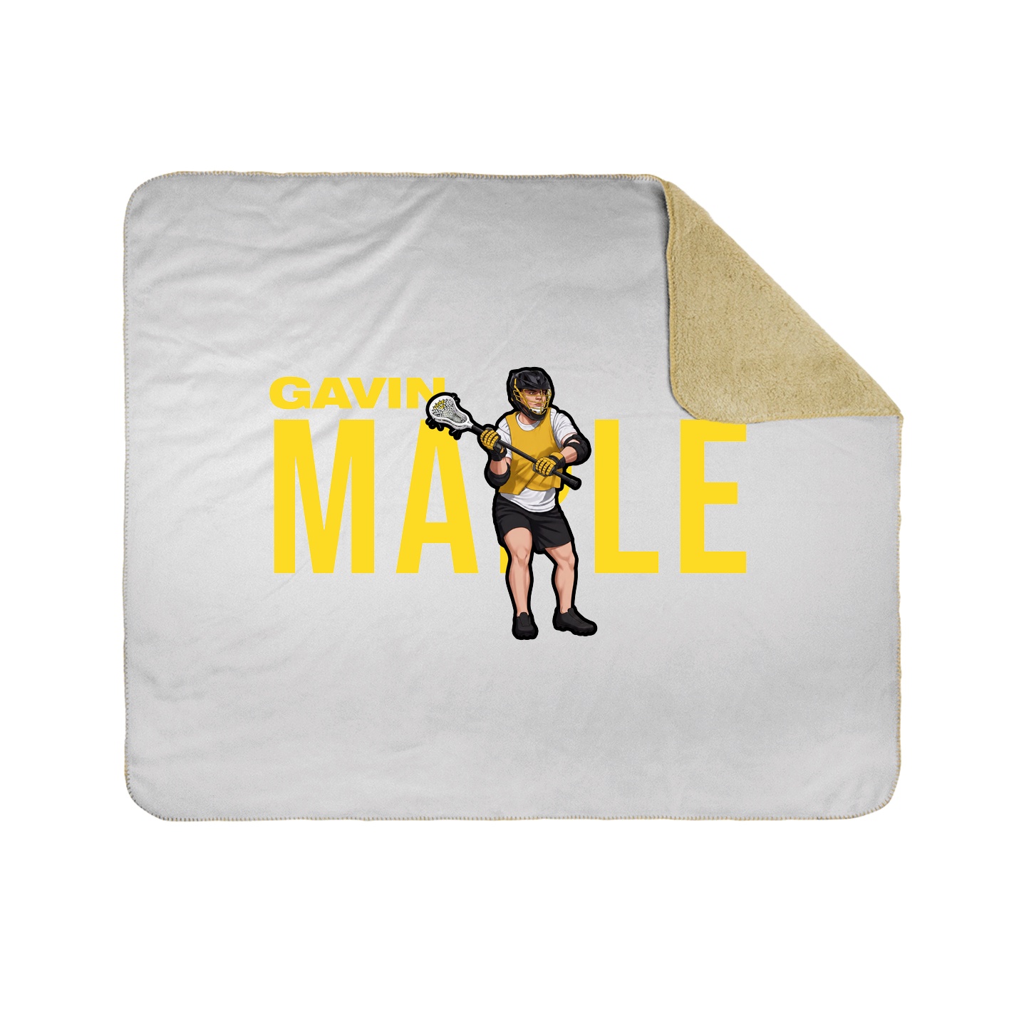 Throw Blanket — Player Name in White