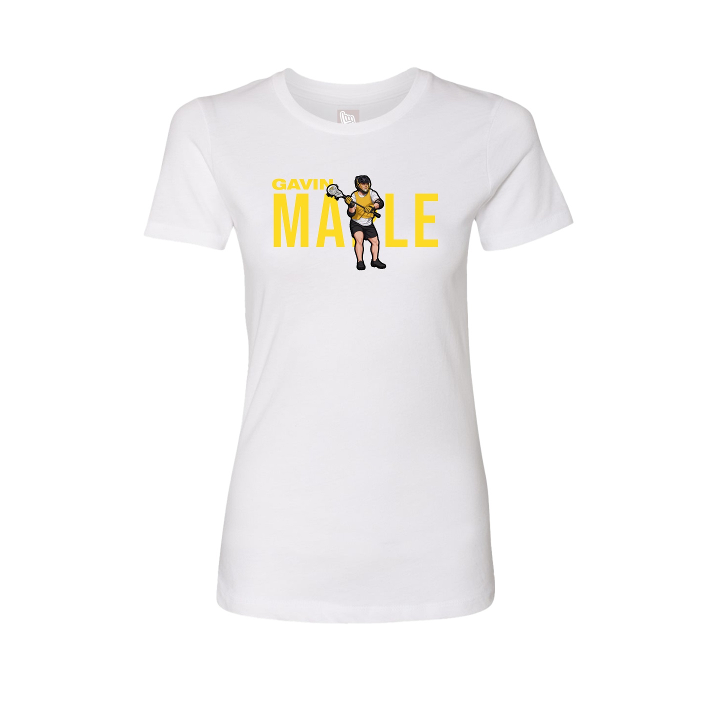 Fitted Women's Tee — Player Name in White
