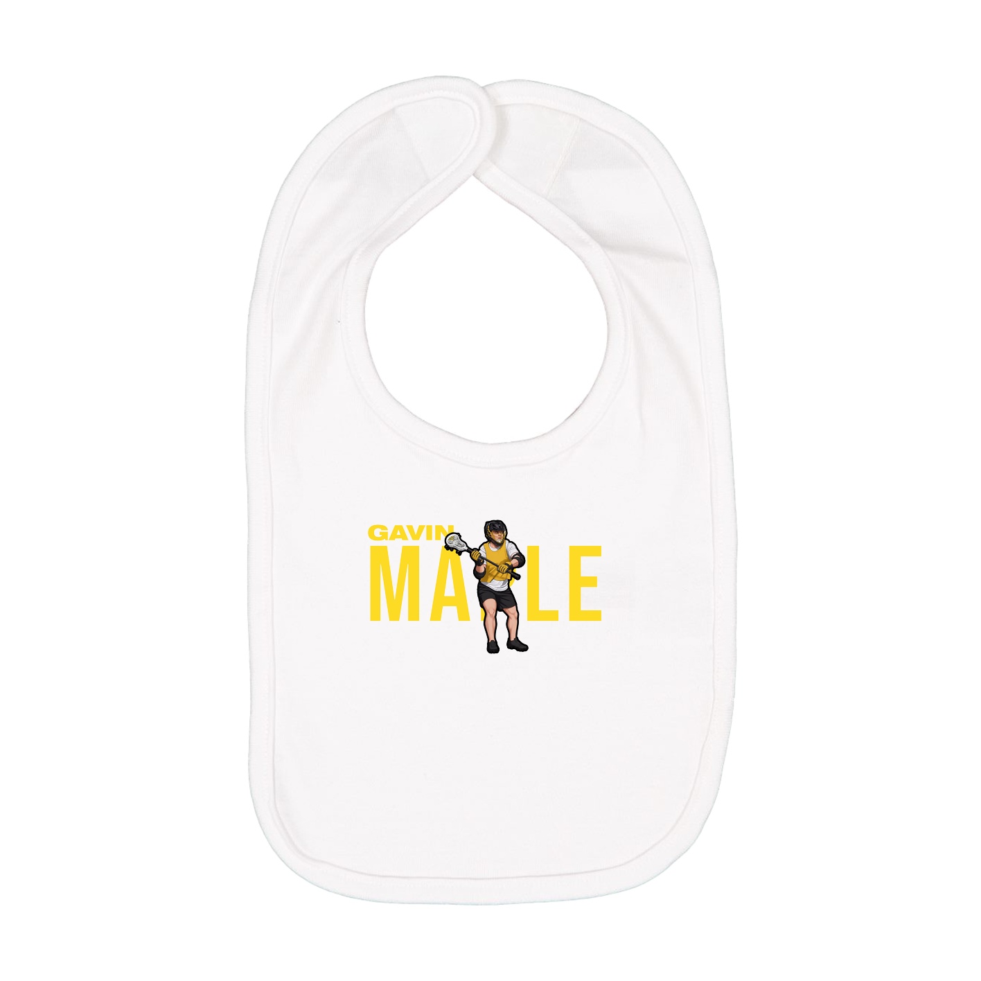 Infant Bib — Player Name in White