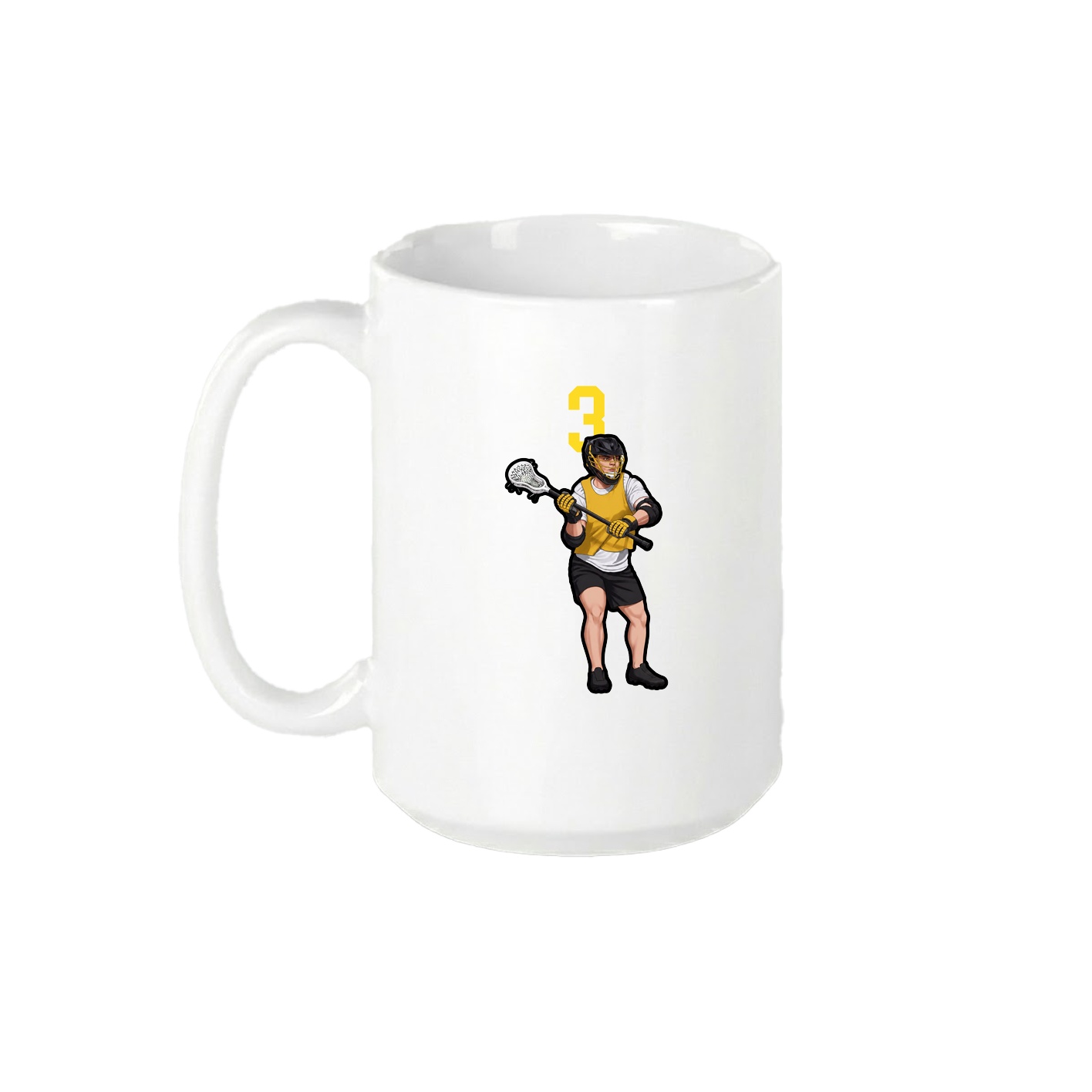 15oz Coffee Mug — Number Top in White