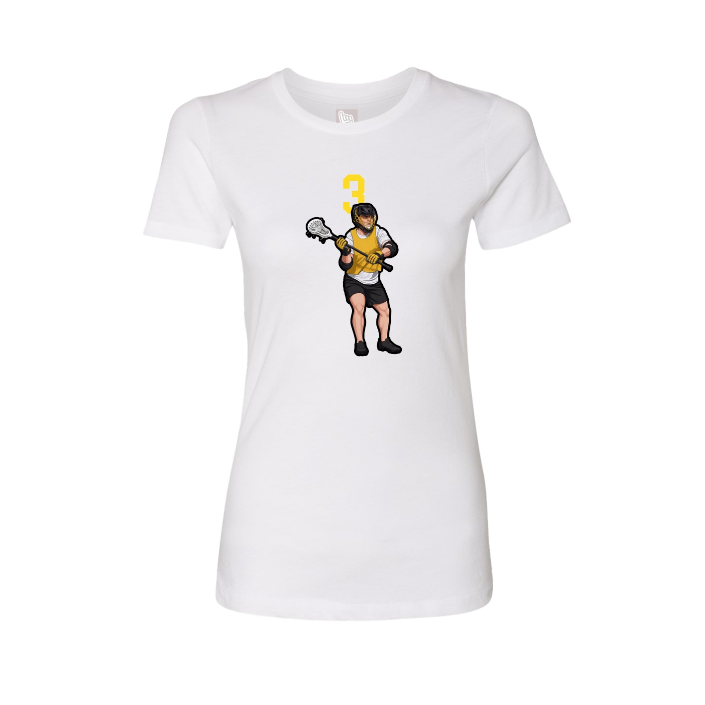 Fitted Women's Tee — Number Top in White
