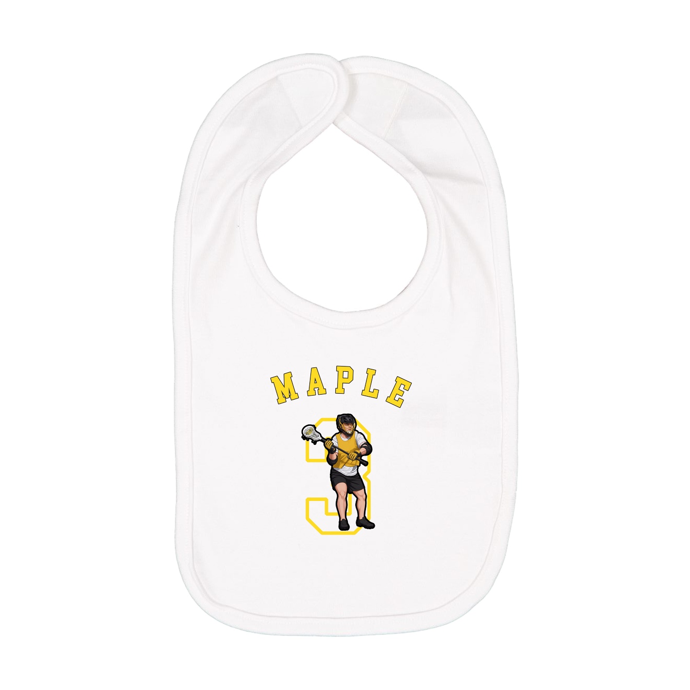 Infant Bib — Shirsey Arch in White