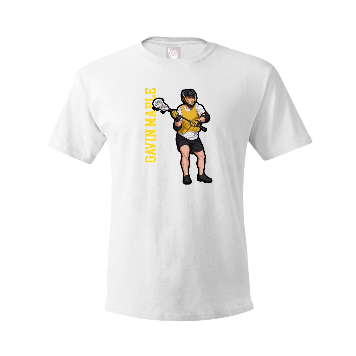 Tee — Name Vertical in White