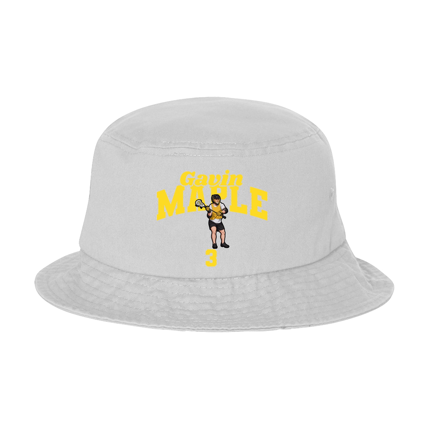 Bucket Cap — Signature Arch in White