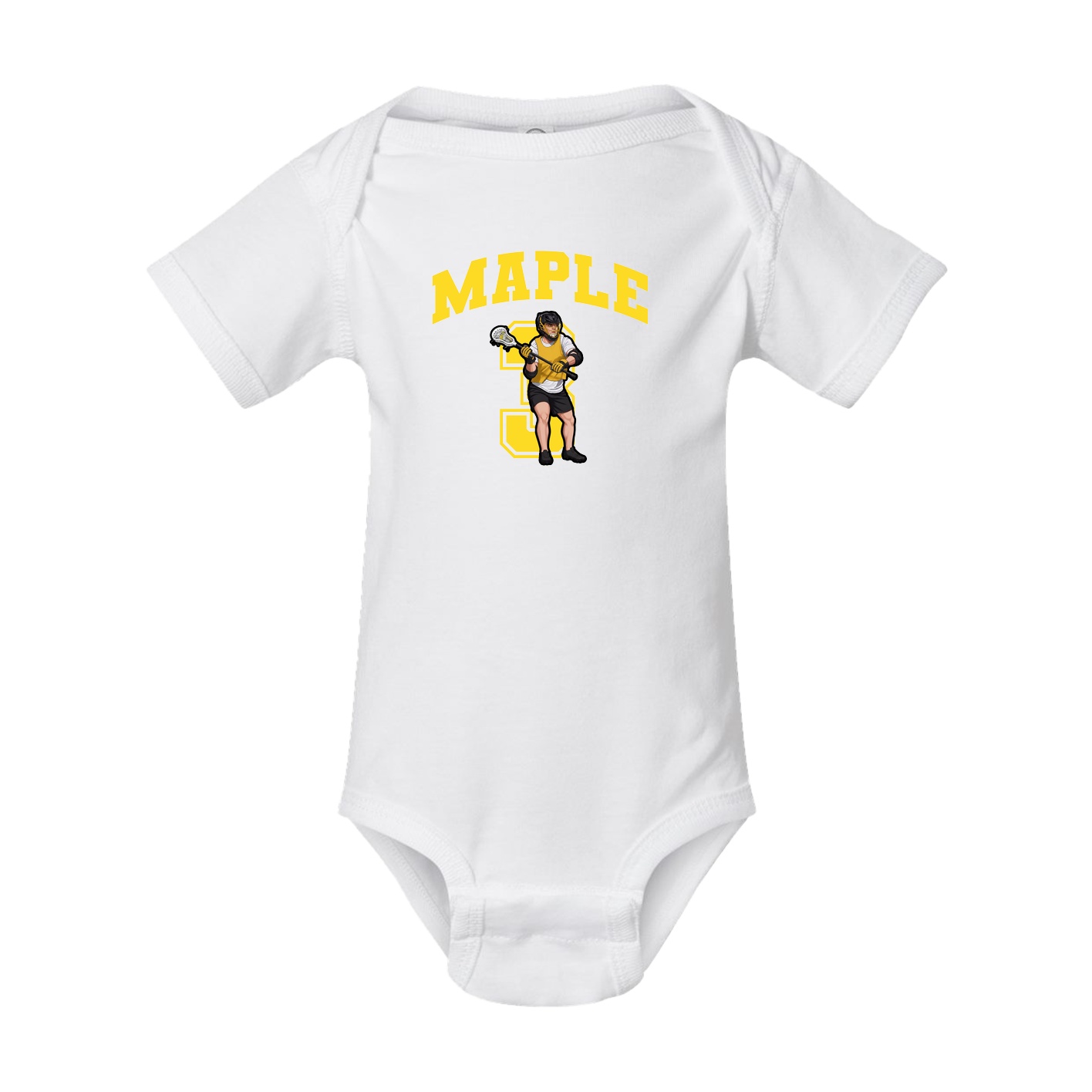 Baby Onesie — Number in White