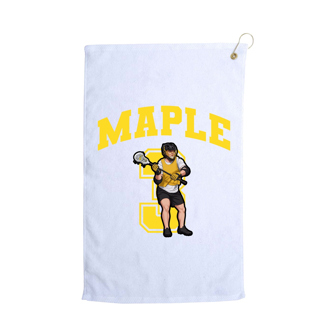 Golf Towel — Number in White
