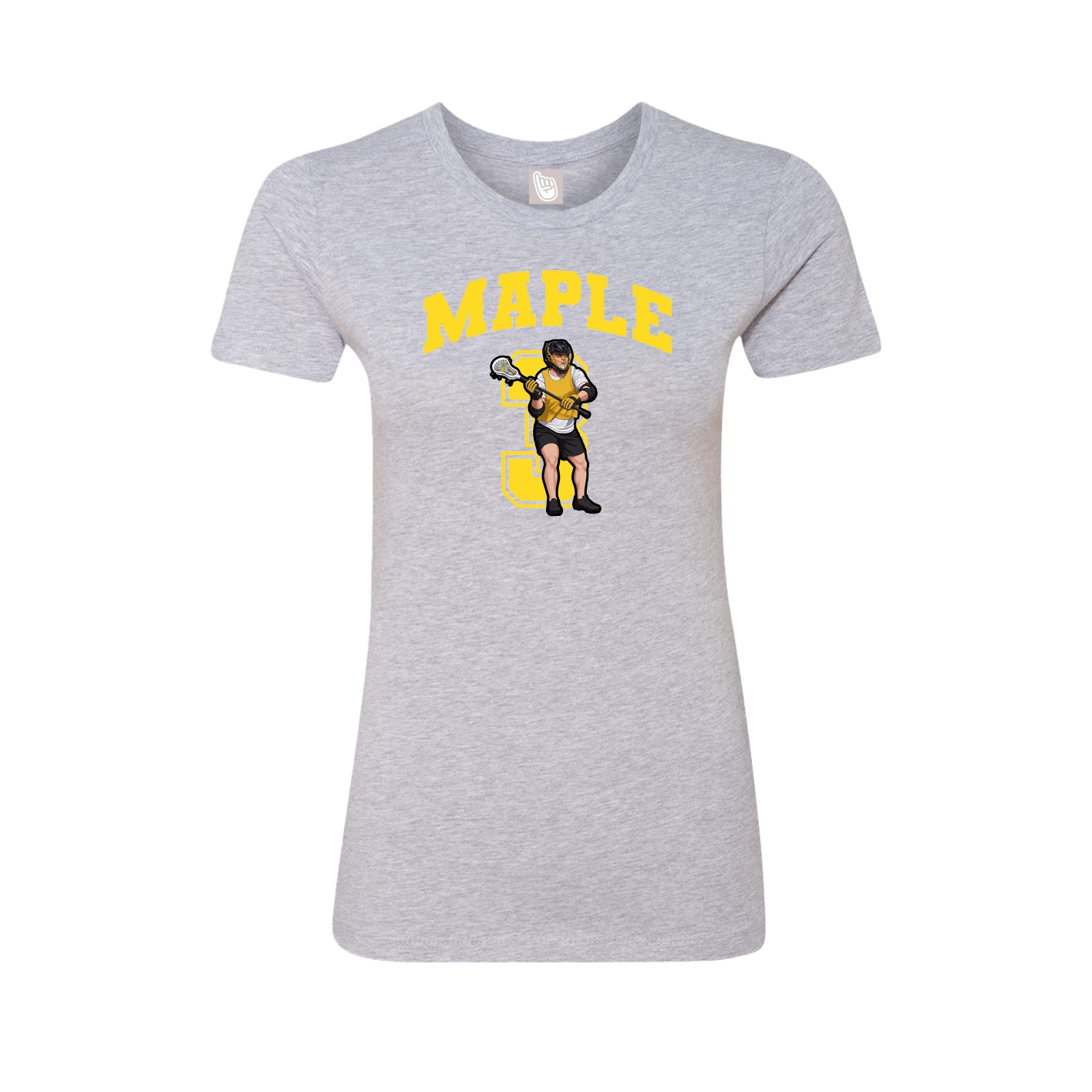 Fitted Women's Tee — Number in Grey