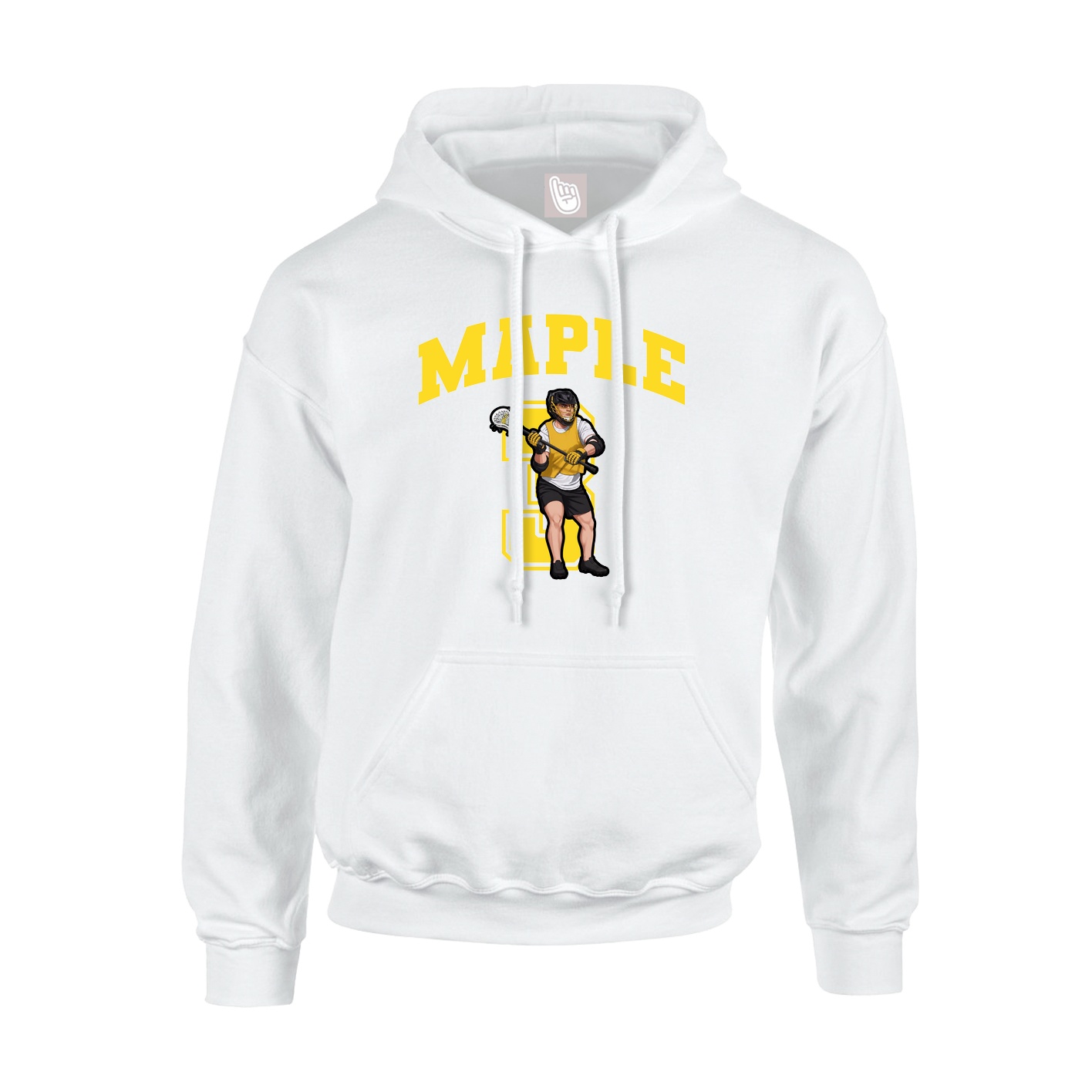 Youth Hoodie — Number in White