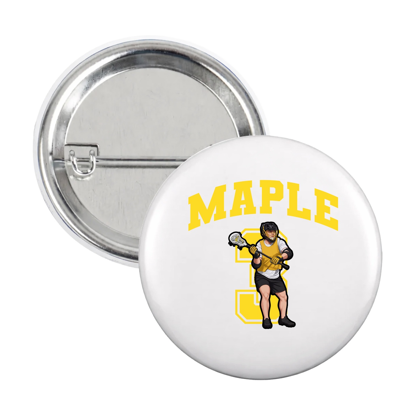Game Day Button — Number in White
