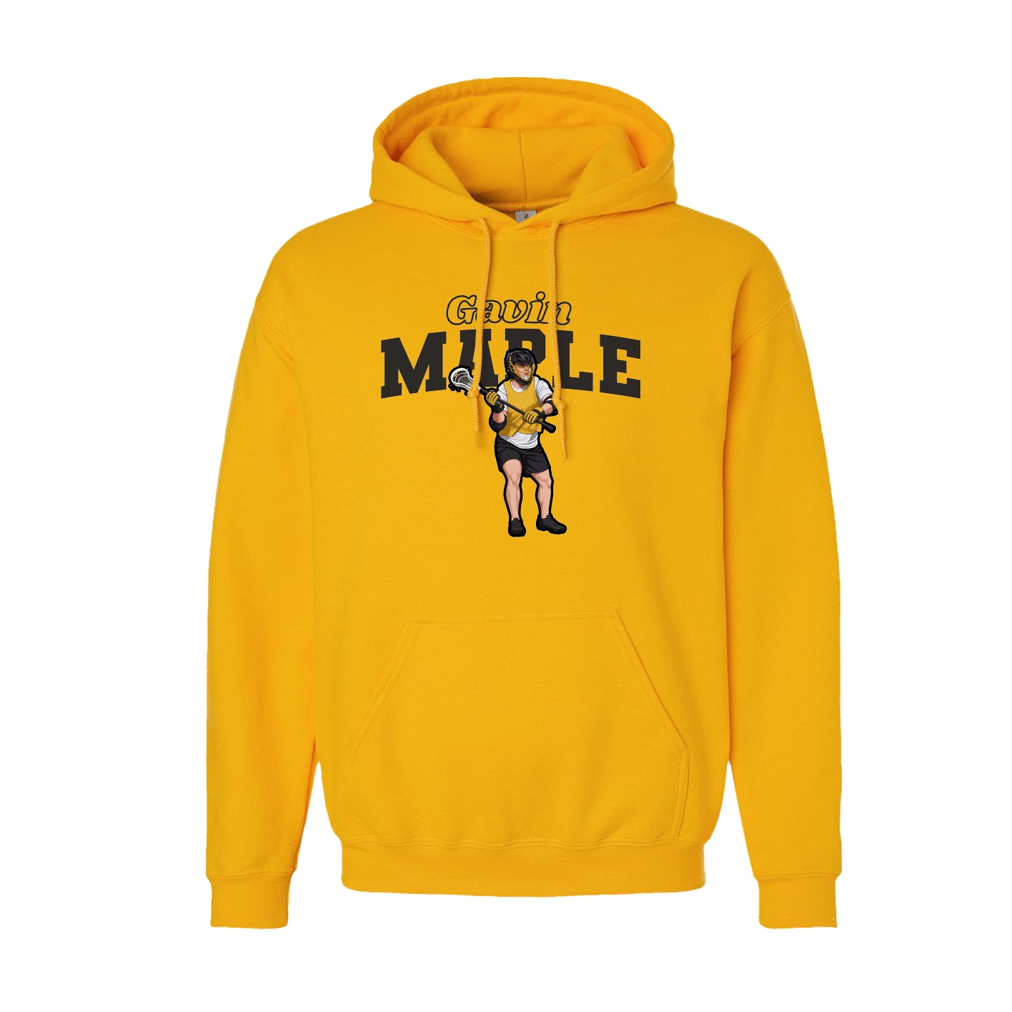 Youth Hoodie — Name Arch in Gold