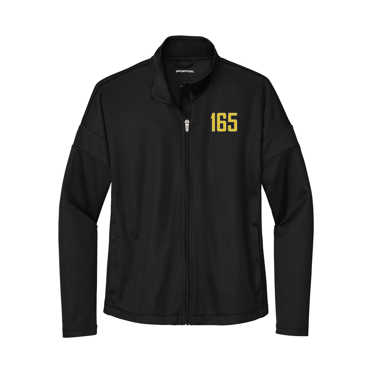 Womens Team Travel Full-Zip Jacket — Front Shirsy in Black