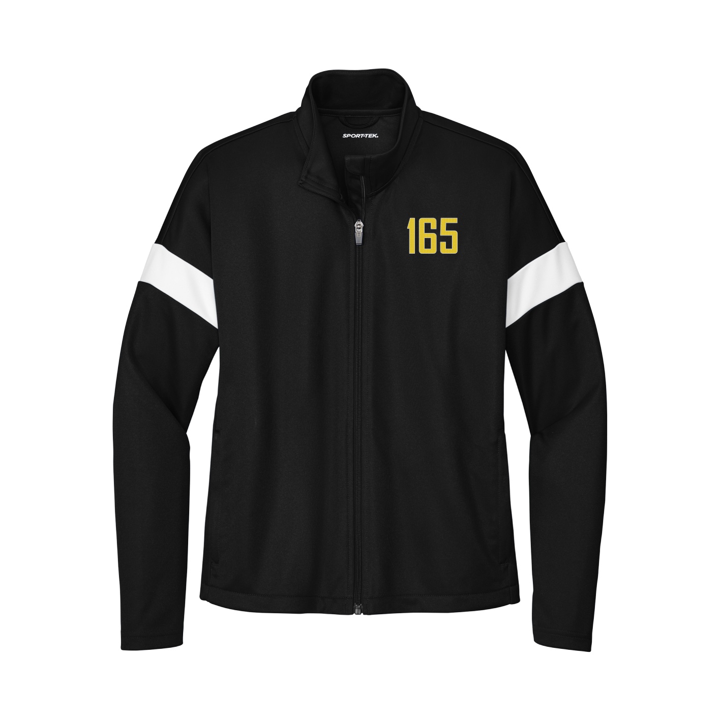 Womens Team Travel Full-Zip Jacket — Front Shirsy in Black/White