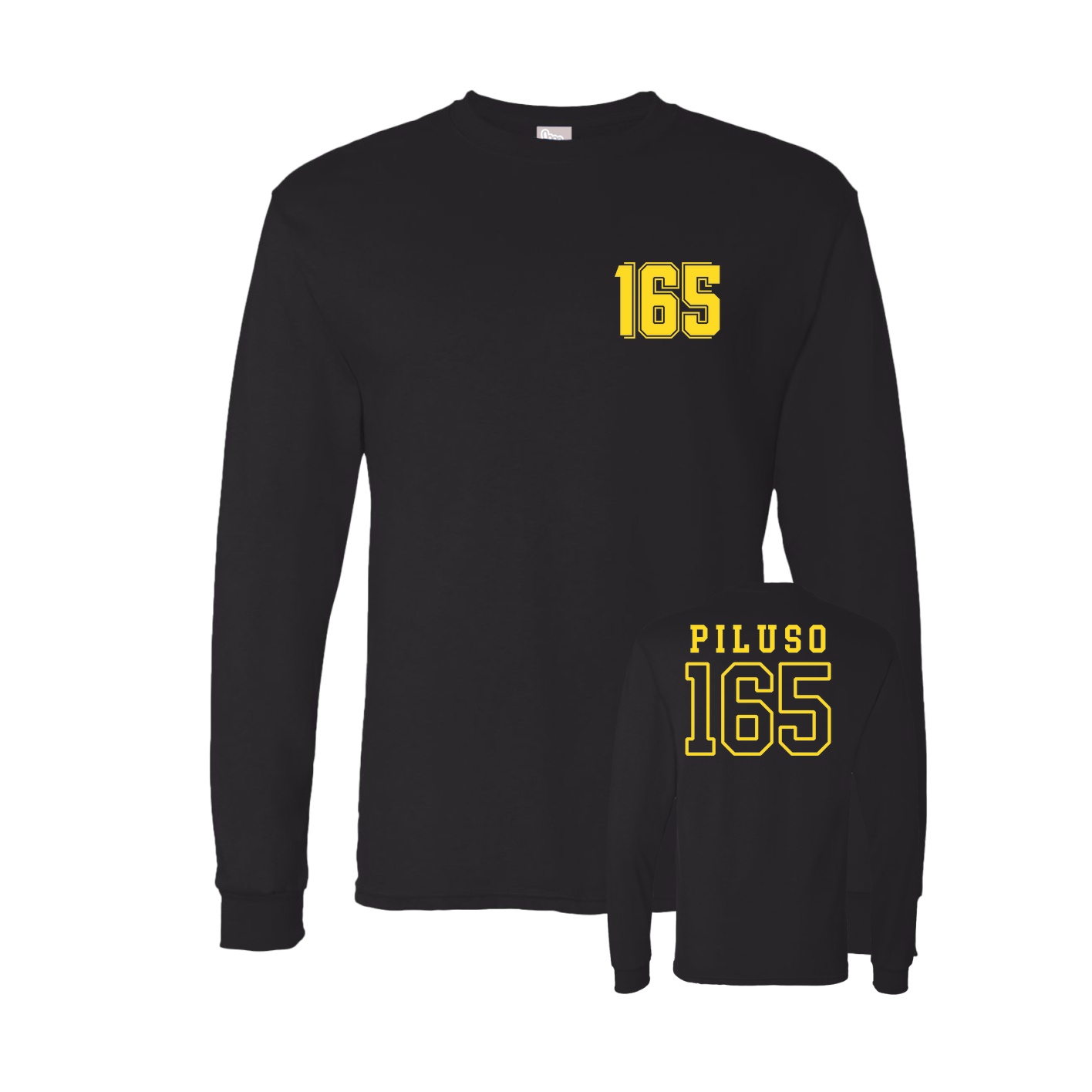 Long Sleeve Tee — Chest Back in Black
