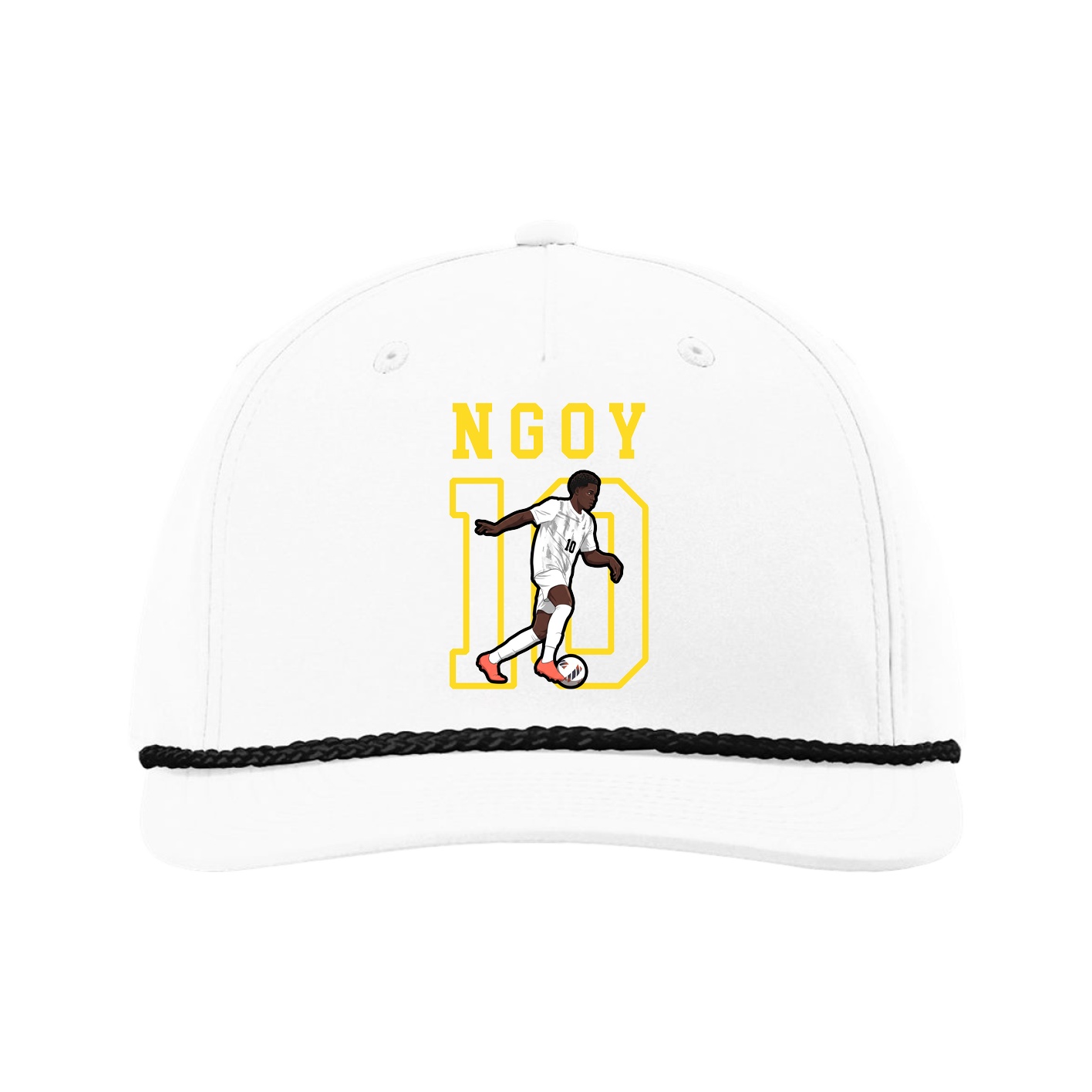 Five-Panel Classic Rope Cap — Shirsey in White