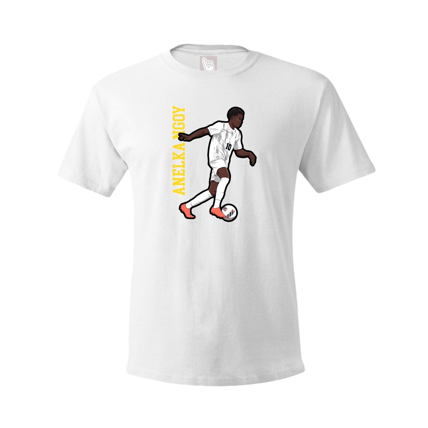 Tee — Name Vertical in White