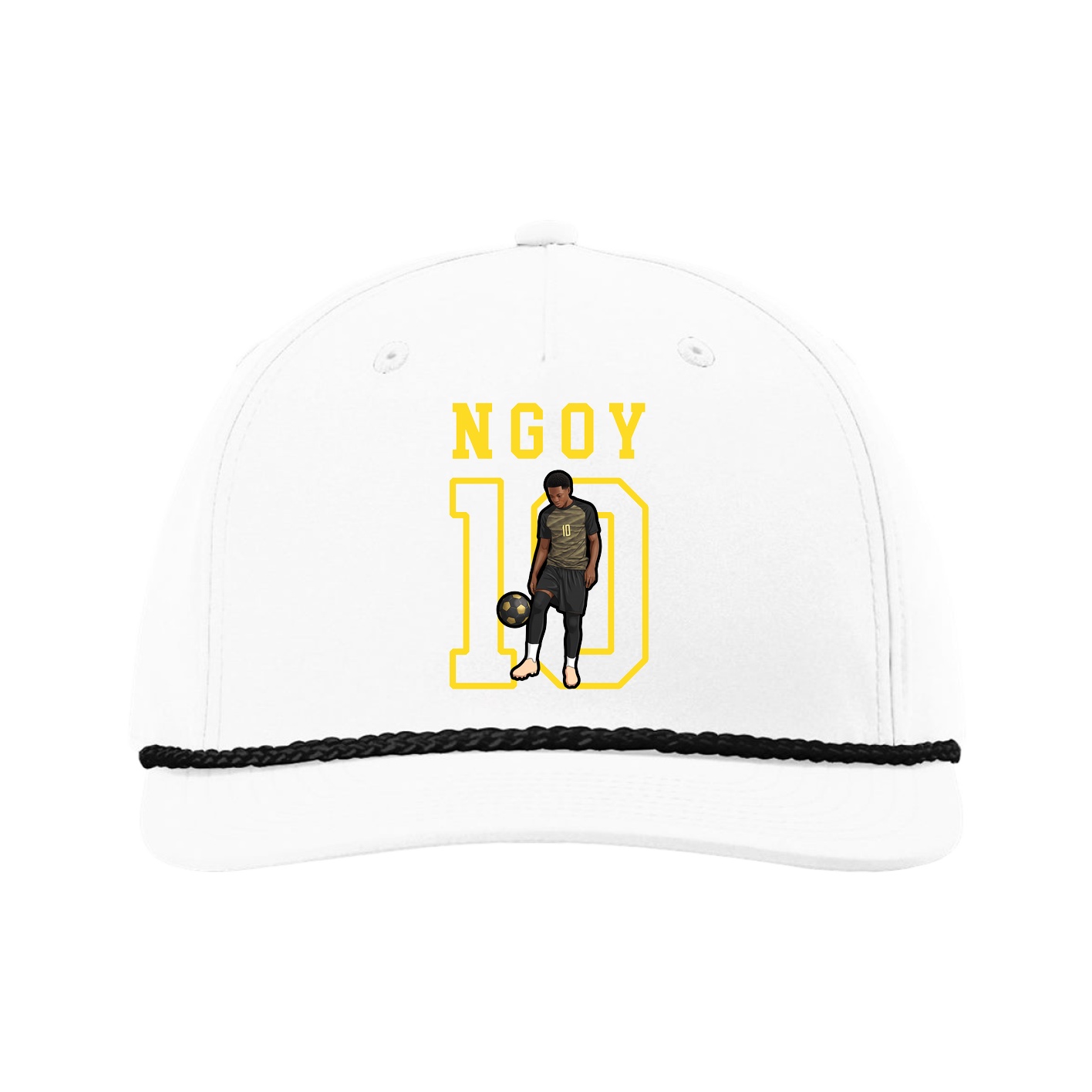 Five-Panel Classic Rope Cap — Shirsey in White