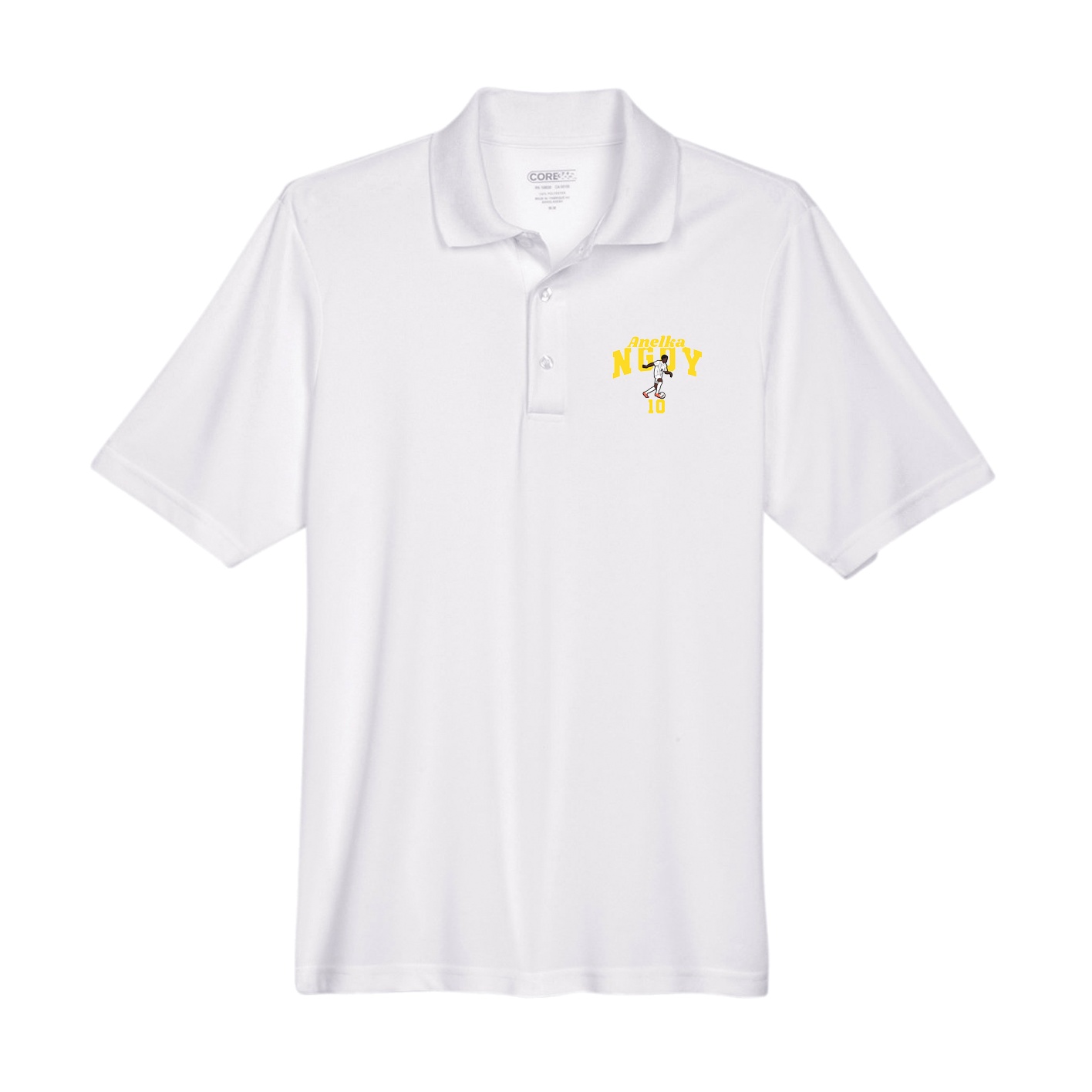 Performance Polo — Signature Arch in White