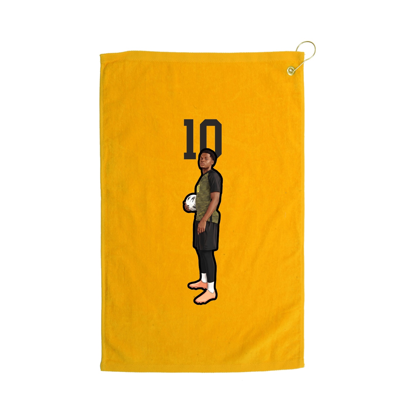 Golf Towel — Number Top in Gold