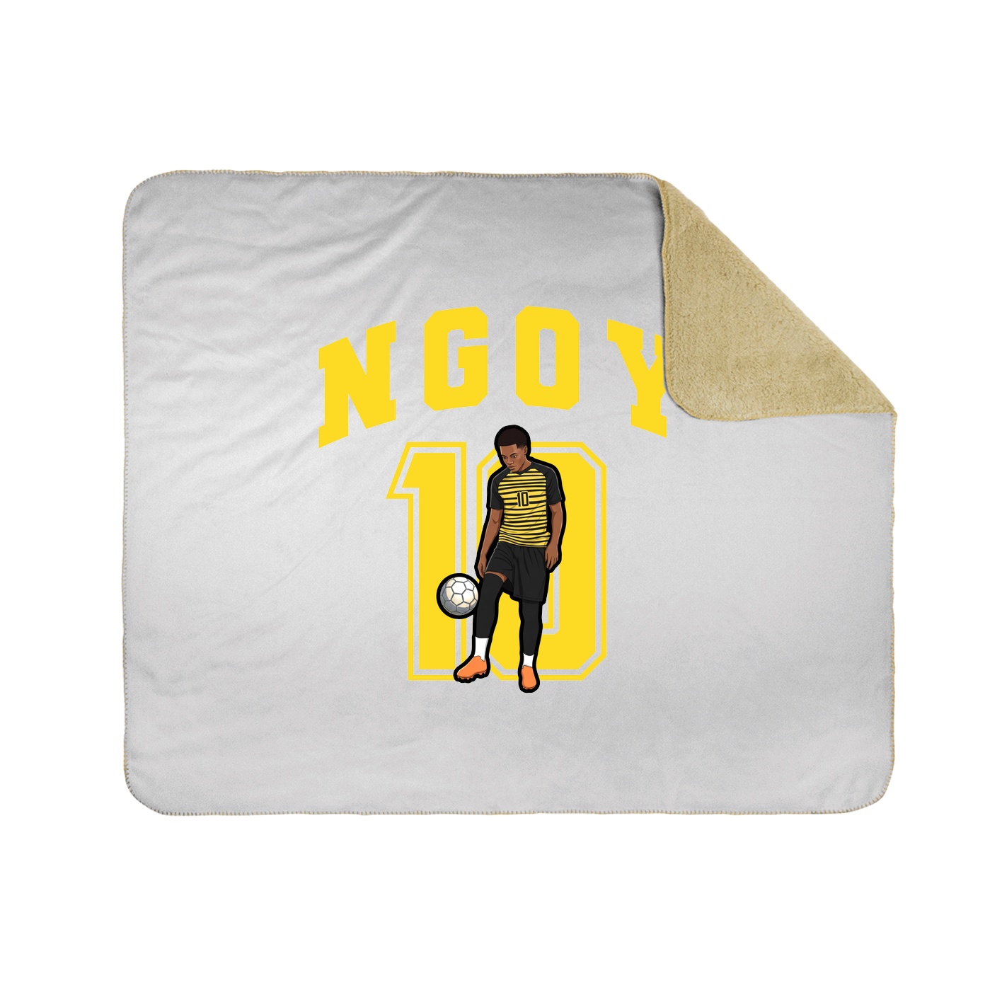 Throw Blanket — Number in White