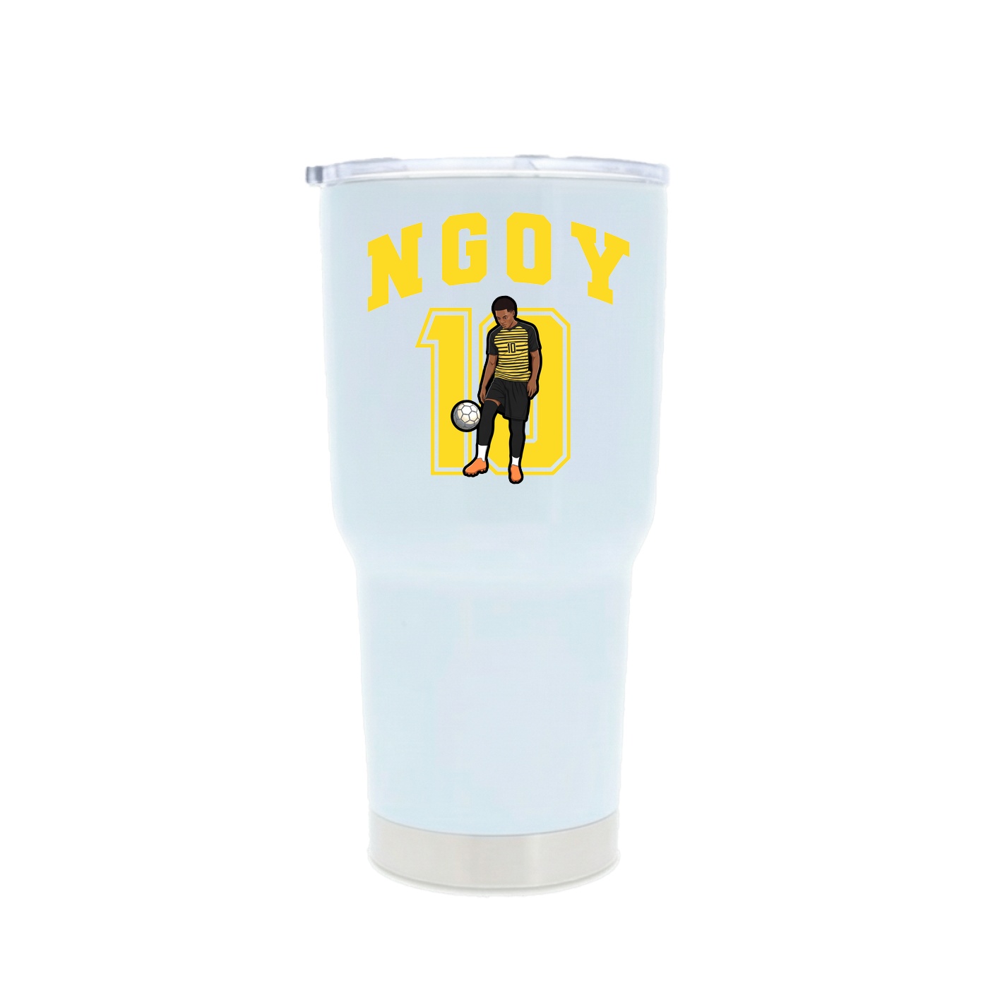 30oz Stainless Steel Tumbler — Number in White