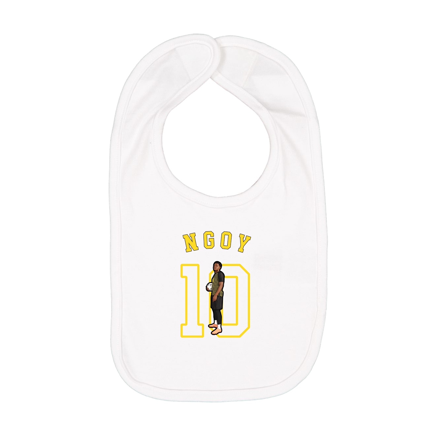 Infant Bib — Shirsey Arch in White